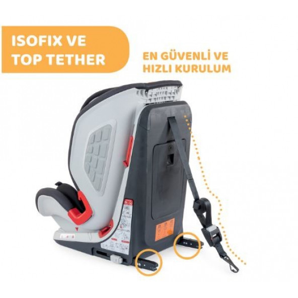 Chicco Youniverse Fix 2-3 Oto Koltuğu 9-36 Kg İzofix Black - 4