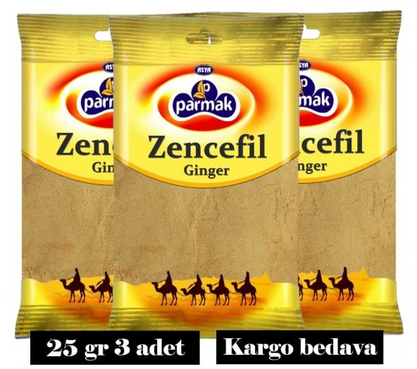 Zencefil Toz 25gr (3 adet) Parmak baharat