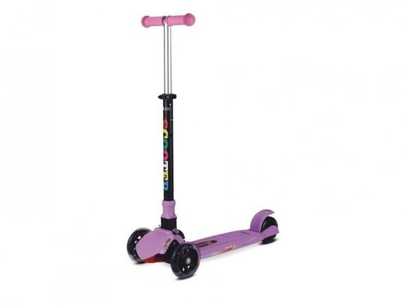 Babyhope Power Katlanabilir 3 Teker Işıklı Scooter Mor