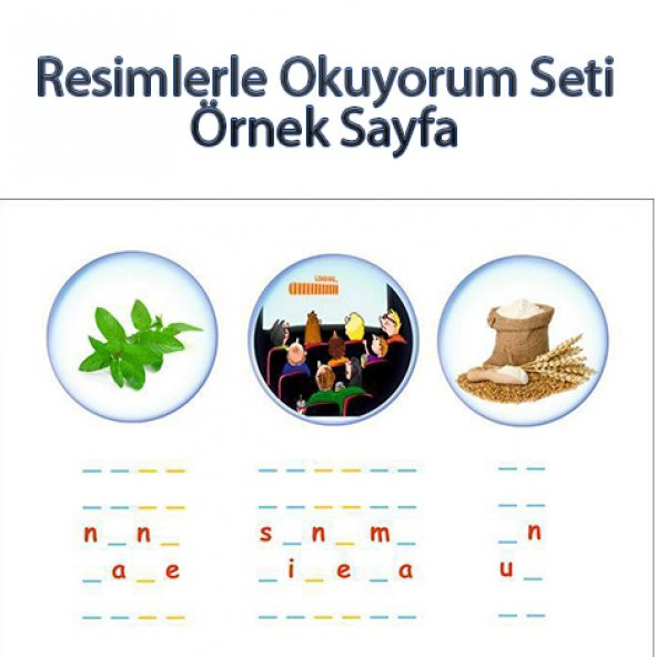 Resimlerle Okuyorum Seti, Otizm, Disleksi, Down Sendromu Kitabı - 4