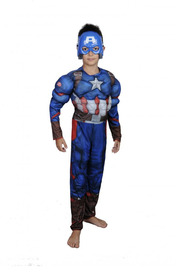 Captain America Kostümü Maskeli