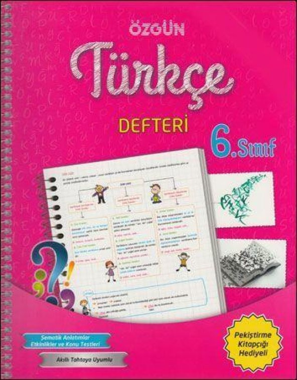 6.Sınıf Türkçe Akıllı Defter + Pekirtirme Kitabı Özgün Yayınları