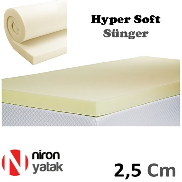 Niron Sünger - 2.5 cm Kalınlık Hyper Soft Süper Yumuşak Sünger