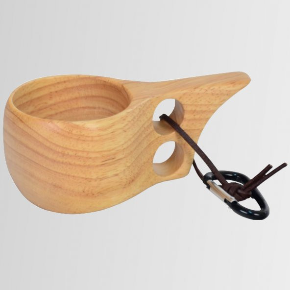 Nurgaz NG-KKS-L Kuksa Ahşap Fincan Kupa Kamp Bardak LEON