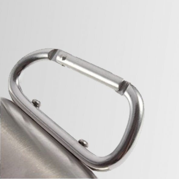 Nurgaz NG-193 Çelik Çift Katmanlı Kamp Bardak Kupa Karabinalı - 2