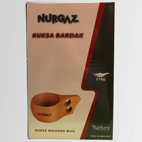 Nurgaz NG-KKS-L Kuksa Ahşap Fincan Kupa Kamp Bardak LEON - 3