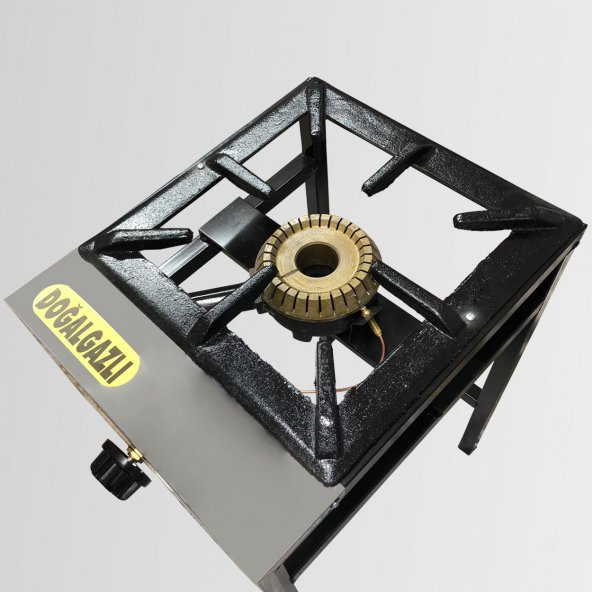 GÜLCAN Tekli Lokanta Ocağı Yüksek Ayak Gazmer Onaylı - Ce Belgeli - Sönme Emniyet Ventilli -  Doğalgaz-LPG SEÇENEKLİ(CE) - 2