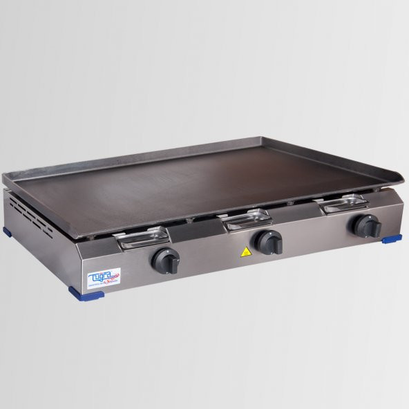 Tuğra DE-7400 80 cm Üçlü Sönme Emniyet Ventilli Doğalgazlı Eko Pleyt Izgara Gazmer Onaylı - CE Belgeli