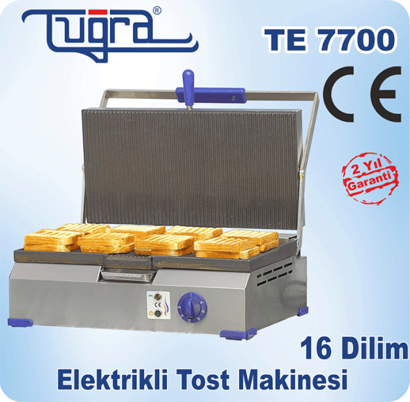 Tuğra Te-7700 16 Dilim Döküm Elektrikli Sanayi Tipi Tost Makinesi - 4