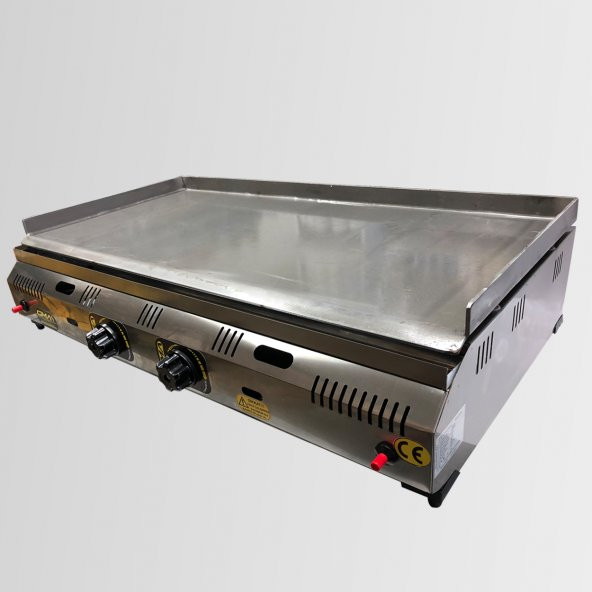 Gülcan İkili 90lık Hamburger Pleyt Izgara Gazmer Onaylı - Ce Belgeli - Sönme Emniyet Ventilli -LPG-DOĞALGAZ (CE)