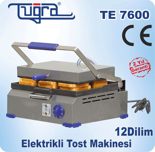 Tuğra Te-7600 12 Dilim Döküm Elektrikli Ev&Sanayi Tipi Eko Tost Makinesi - 4