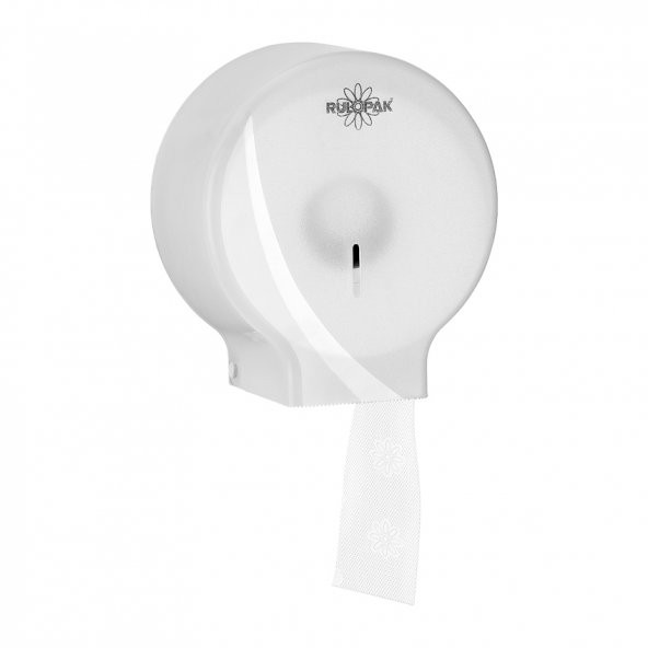 Rulopak R-1301Sb Modern Mini Jumbo Tuvalet Kağıt Dispanseri Transparan Beyaz