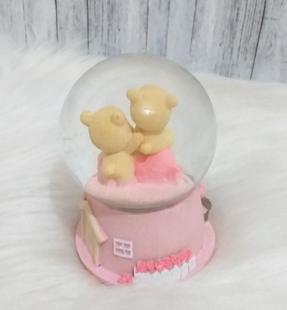 AYICIKLI KURMALI KAR KÜRESİ MÜZİK KUTUSU BÜYÜK BOY 15X10 CM - 2