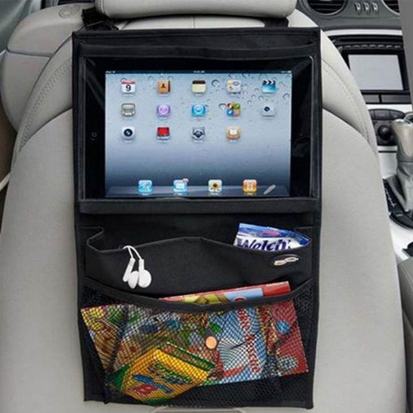 Araba Araç içi Oto Koltuk Arkası Tablet Tutucu Pratik Cepli Eşya Düzenleyici Çantası Organizeri