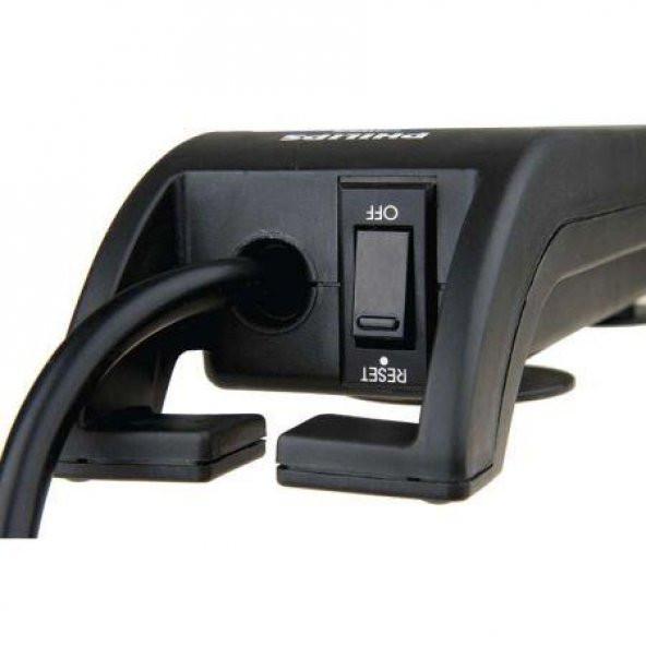 Philips SPN5044B/10 2 Metre 1800J 4lü Akım Korumalı Siyah Priz - 4