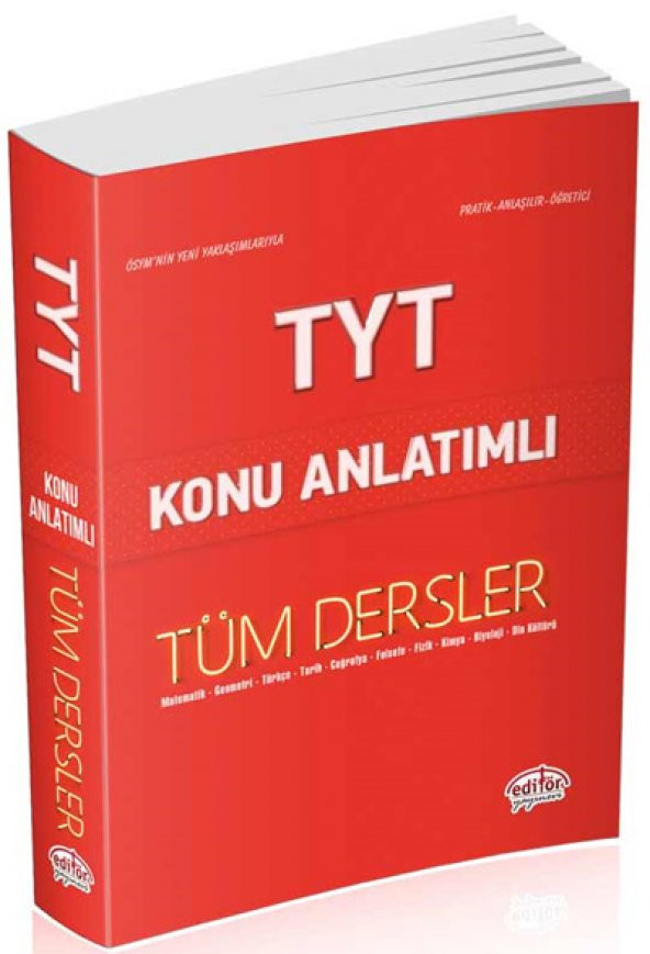 Editör TYT Tüm Dersler Konu Anlatımlı Kırmızı Kitap