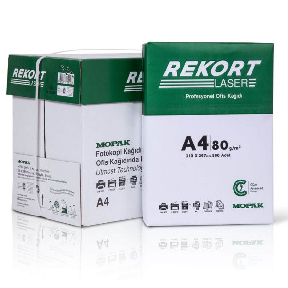 Mopak Rekort A4 Fotokopi Kağıdı 80gr  - TSE Belgeli  1 Koli
