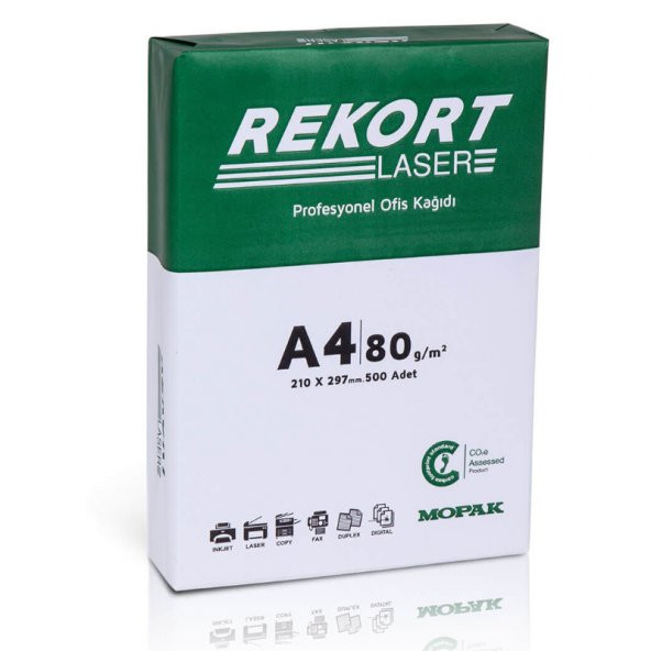 Mopak Rekort A4 Fotokopi Kağıdı 80gr  - TSE Belgeli  1 Koli - 4