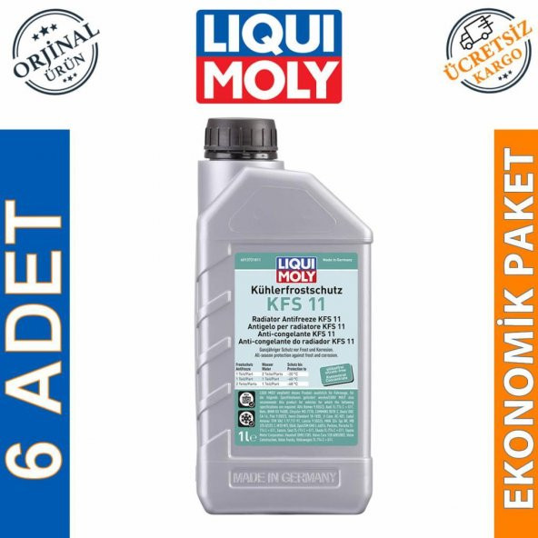 Liqui Moly Radyatör Antifrizi KFS 11 Yeşil 1 Lt (6 Adet) (21149) ürün görseli