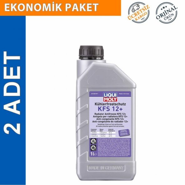Liqui Moly Radyatör Antifrizi KFS 12+ Mor 1 Lt (2 Adet) (21145)