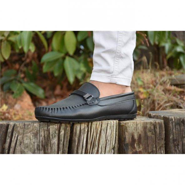 Shoes 203 Siyah Cilt erkek klasik Ayakkabı