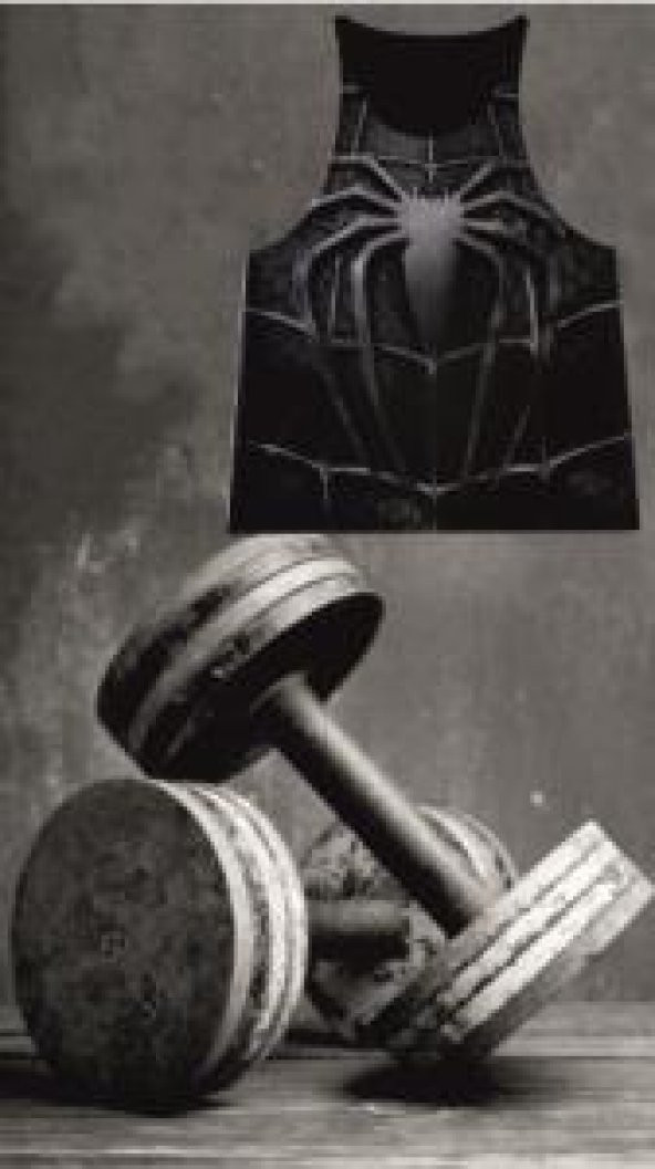 SPİDERMAN GRİ FİTNESS ATLET TANK TOP DİJİTAL BASKI - 7