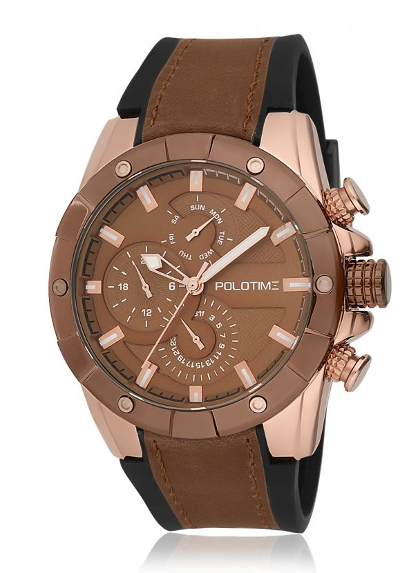 POLOTIME PT1383603 MULTİFONKSİYONLU ERKEK KOL SAATİ - 1