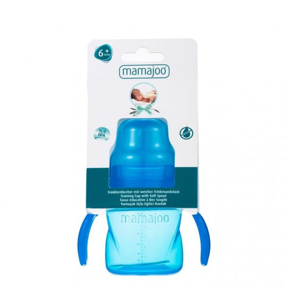 Mamajoo Kulplu Eğitici Bardak 160 ml / Mavi - 5