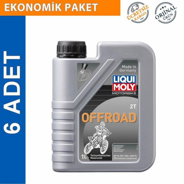 Liqui Moly 2T OffRoad 1 Lt Yarı Sentetik Motosiklet Yağı (6 Adet) (3065)