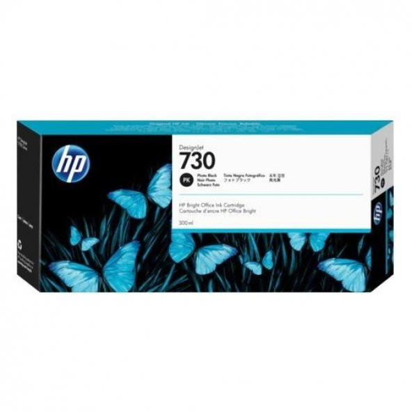 HP 730 300 ml Fotoğraf Siyahı DesignJet Mürekkep Kartuşu(P2V73A)