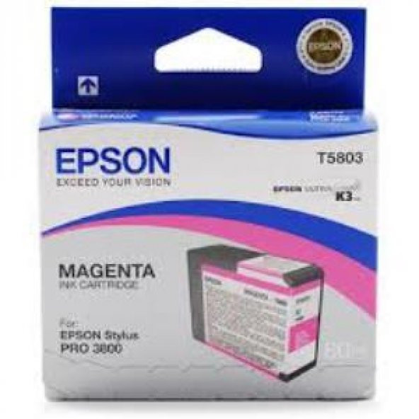 EPSON UltraChrome K3 Orjinal Magenta (80ml). C13T580300