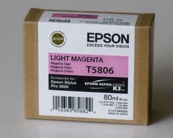 EPSON Orjinal UltraChrome K3 Light-Magenta (80ml). C13T580600