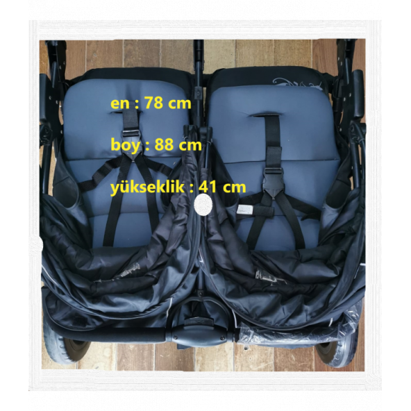 Sunny Baby Sweety İkiz Bebek Arabası / Siyah - 4
