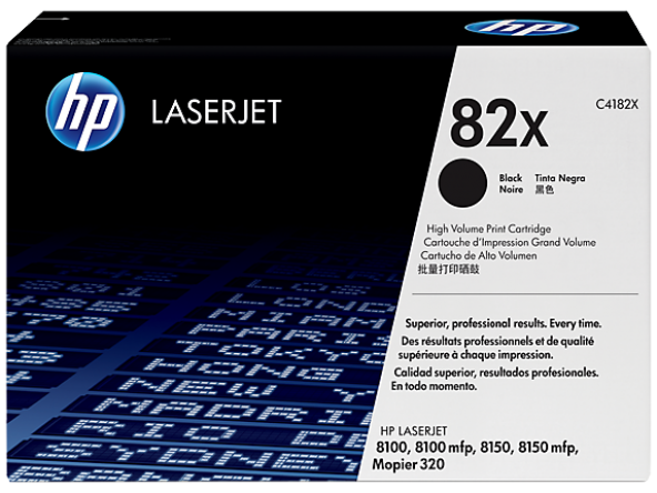HP 82X High Yield Black Original LaserJet Toner Cartridge C4182X