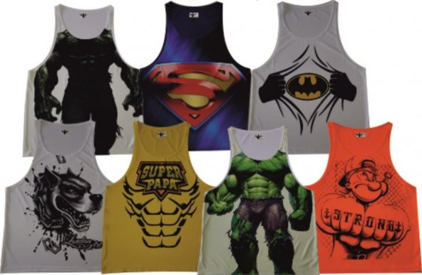 BATMAN SPORCU ATLETİ FİTNESS TANK TOP DİGİTAL BASKI - 6