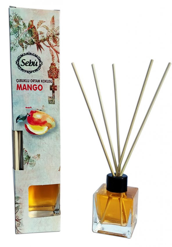Mango - Bambu Çubuklu Egzotik Kare Şişe Ortam Kokusu 50ml