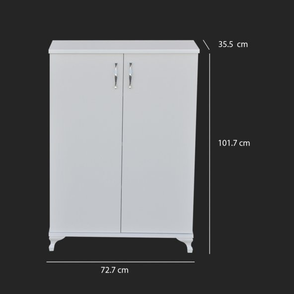 Çok Amaçlı Dolap - Ayakkabılık – Banyo, Kiler Dolabı - 4 Bölmeli - 4