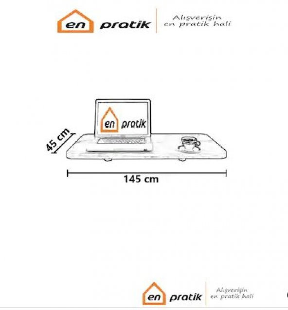 Katlanır Masa Açılır Kapanır Duvara Monte Çalışma Masası 45*145 - 2