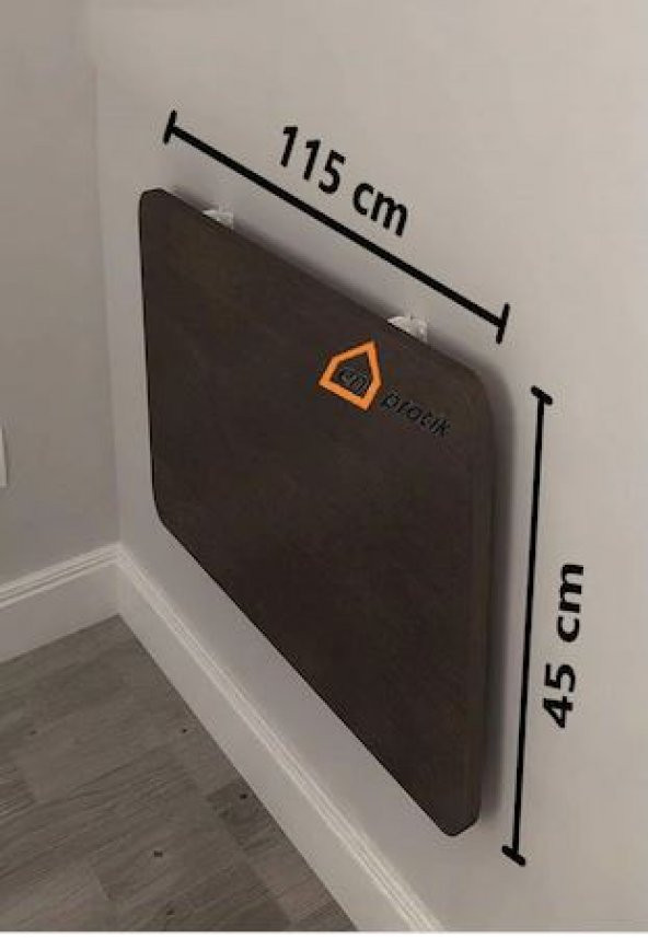 Katlanır Masa Açılır Kapanır Duvara Monte Çalışma Masası 45*115
