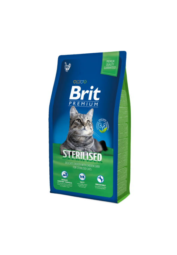 Brit Premium Sterilised Kısırlaştırılmış Tavuklu Kedi Maması 8 Kg