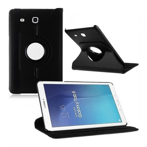 Samsung Galaxy Tab E T560 SİYAH Tablet Kılıf (Kalem Hediyeli)