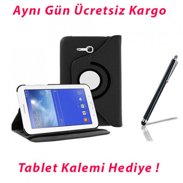 Samsung Galaxy SM-T110 SİYAH Tablet Kılıfı (Kalem Hediyeli)