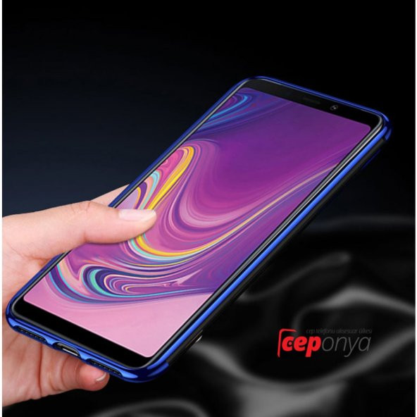 Samsung Galaxy A50 Köşeleri Renkli Şeffaf Kamera Korumalı Kılıf - 4