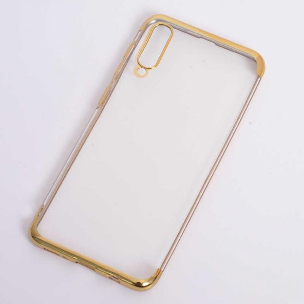 Samsung Galaxy A50 Köşeleri Renkli Şeffaf Kamera Korumalı Kılıf - 8