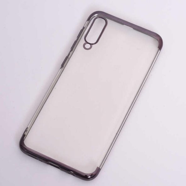 Samsung Galaxy A50 Köşeleri Renkli Şeffaf Kamera Korumalı Kılıf - 9