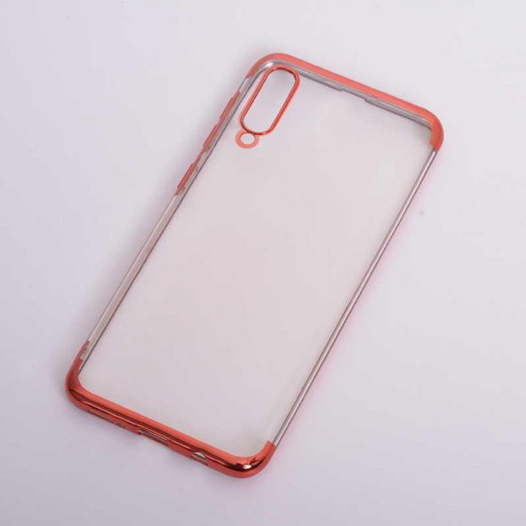 Samsung Galaxy A50 Köşeleri Renkli Şeffaf Kamera Korumalı Kılıf - 10