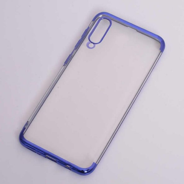 Samsung Galaxy A50 Köşeleri Renkli Şeffaf Kamera Korumalı Kılıf - 11