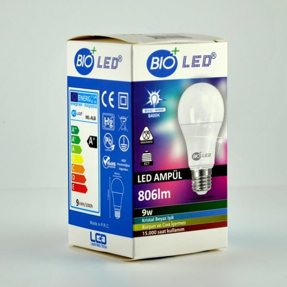 BIOLED 9W LED AMPÜL | 8Lİ PAKET ÜCRETSİZ KARGO - 3