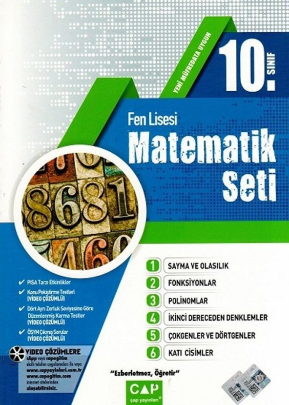 Çap Yayınları 10. Sınıf Matematik Seti Fen Lisesi