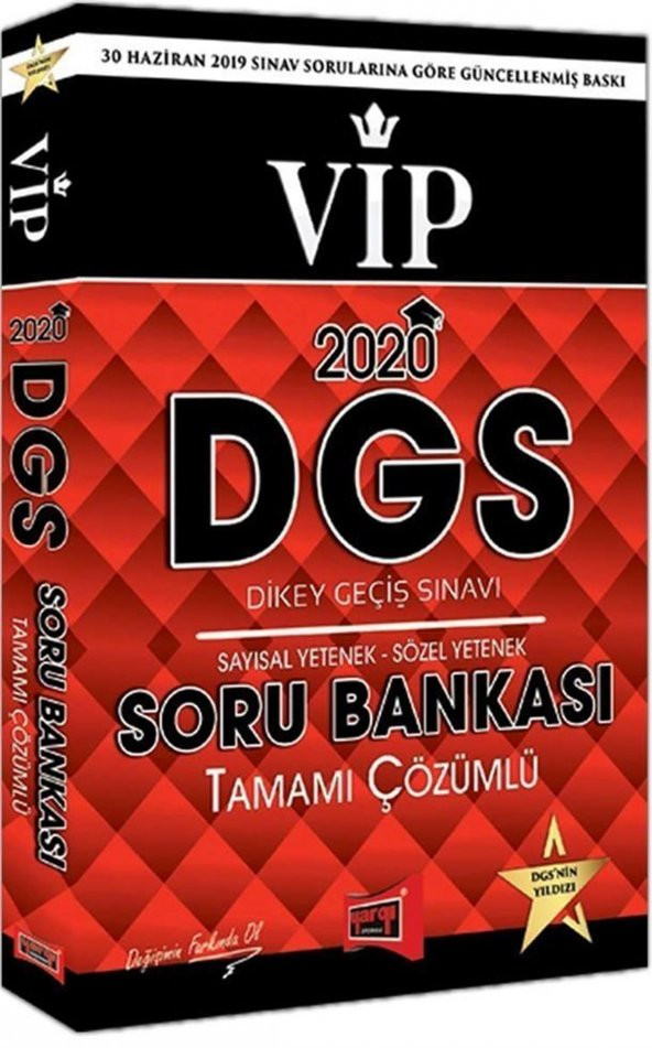 Yargı Yayınları 2020 DGS VIP Sayısal Sözel Yetenek Tamamı Çözümlü Soru Bankası